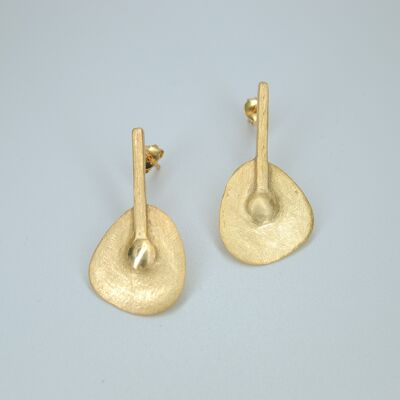 Boucles d'oreilles Népal en or mat 18 carats