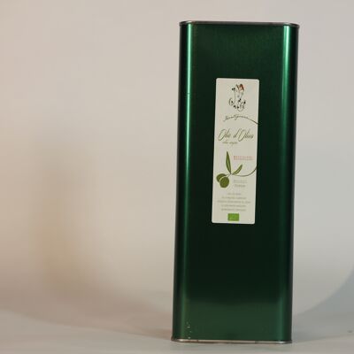 Lata 5 litros de aceite de oliva virgen extra ecológico / Lata 5 l de aceite de oliva virgen extra Ecológico