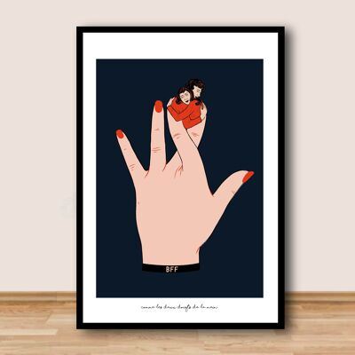 Póster A4 - Como los dos dedos de la mano