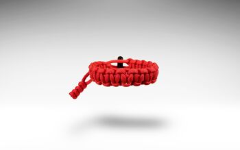 Bracelet paracorde rouge écarlate 1