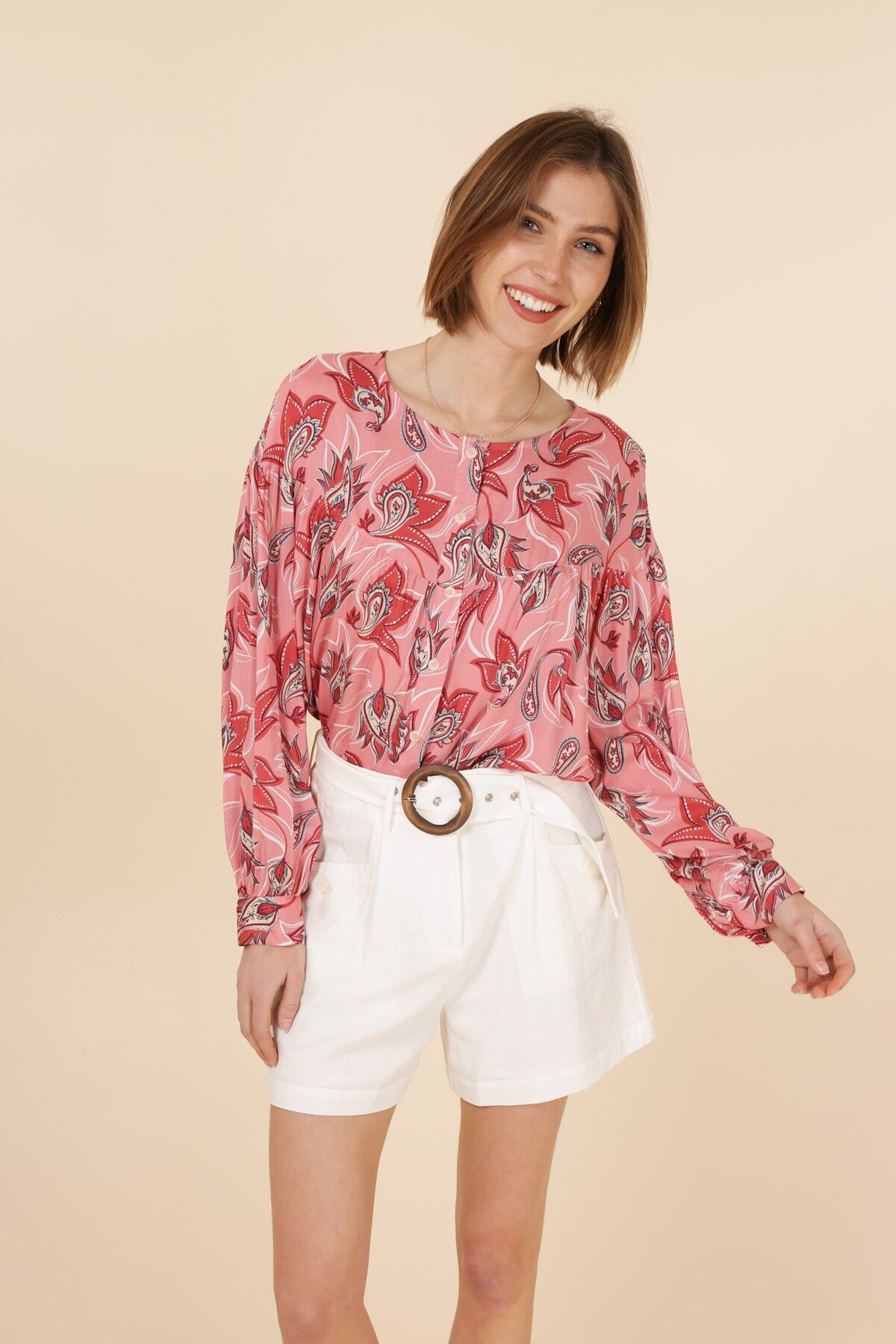 Blusa TIFFANY con stampa "Mira".