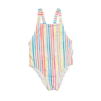 Color stripes Swimsuit 1