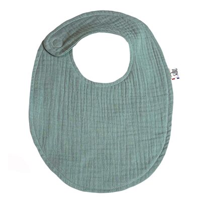 Olive green double gauze bib