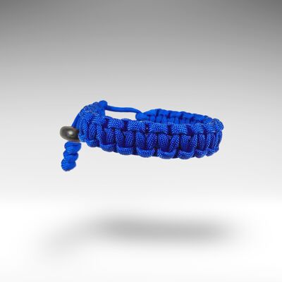 Bracciale in paracord blu elettrico