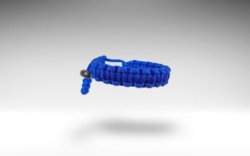 Bracelet paracorde bleu électrique 1