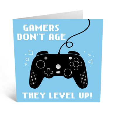 Central 23 - Gamers Don't Age - Tarjeta de cumpleaños divertida