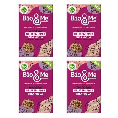 Paquete de 4 granola sin gluten de semillas y nueces (4X350g)