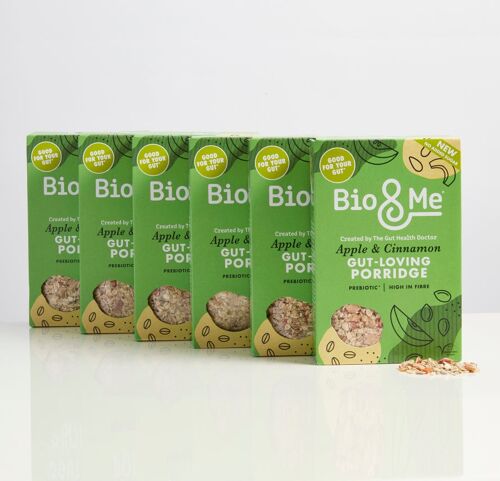 BIG VALUE 6-PACK OF APPLE & CINNAMON GUT-LOVING PREBIOTIC* PORRIDGE (6 x 400g). Just £3.67 per Pack.