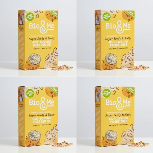 4-Pack Bundle - Super Seedy & Nutty Gut-Loving Prebiotic* Porridge