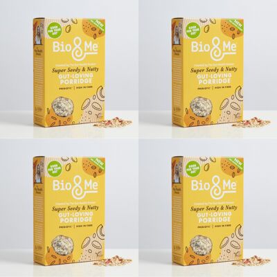 4-Pack Bundle - Super Seedy & Nutty Gut-Loving Prebiotic* Porridge