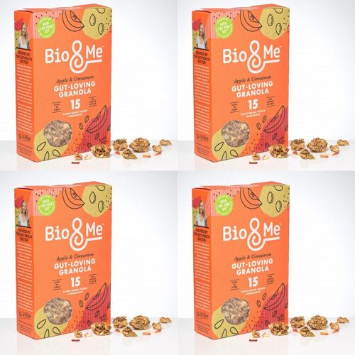 4-Pack Bundle - Apple & Cinnamon Gut-Loving Prebiotic* Granola