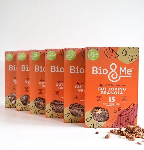 BIG VALUE 6-PACK OF APPLE & CINNAMON GUT-LOVING PREBIOTIC* GRANOLA (6 x 360g). Just £3.67 per Pack.