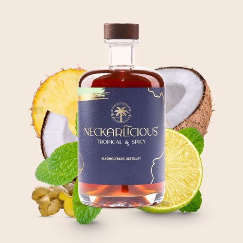 6x Neckarlicious, Tropical & Spicy, alkoholfreies Destillat