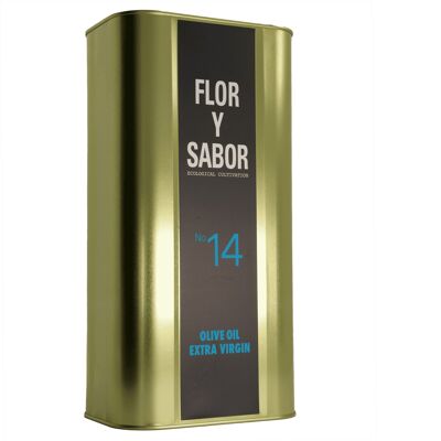 Flor y Sabor Nº14 ORGANIC extra virgin olive oil 5 Liter Can