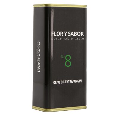 Flor y Sabor Nº8 Aceite de Oliva Virgen Extra BIO Lata 0,5 Litros