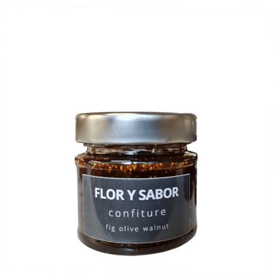 Flor y Sabor Confiture de Figue Olive Noix Pot 156 Millilitres