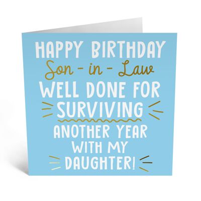 Central 23 - Son In Law - Funny Birthday Card
