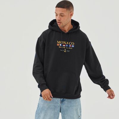 Monaco-Vintage-Hoodie schwarz