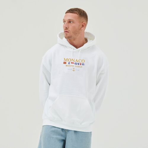 Monaco Vintage Hoodie White