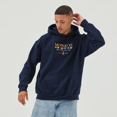 Sweat à Capuche Monaco Vintage Bleu Marine