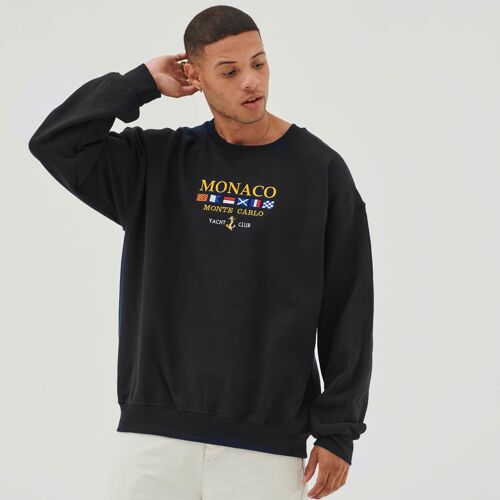 Monaco Vintage Sweatshirt Black