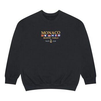Sweat Monaco Vintage Noir 2
