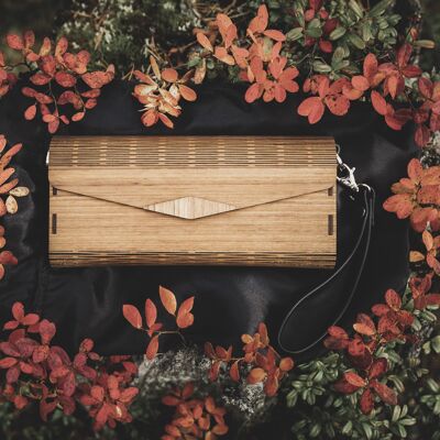 Wooden handbag - Dark wood