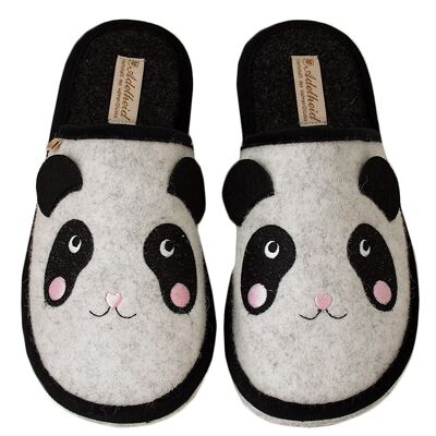 Panda felt slippers