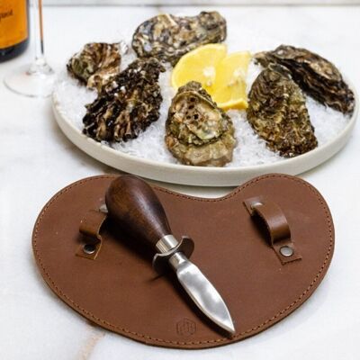 Oyster-Set (Messer und Lederhandschuh)