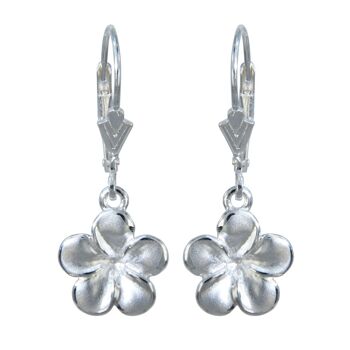 Boucles d'oreilles Champac- Fleur 14 mm argent 925