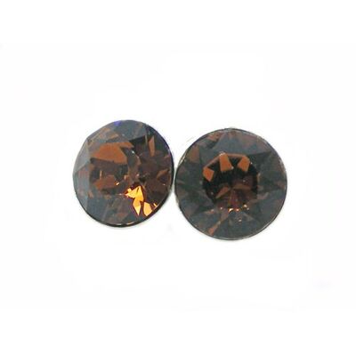 Ohrstecker Kristall 6mm in Smoked Topaz