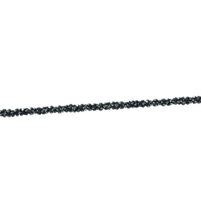 Kette diamantiert blackend 2 mm/42 cm 925 Silber