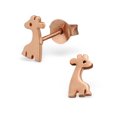 Ohrstecker Giraffe 925 Silber rosévergoldet