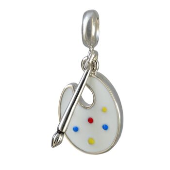 Pendentif palette de peintre en argent 925