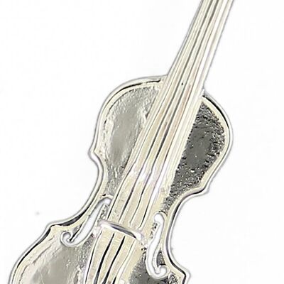 Brosche Violine 40 mm 925 Silber e-coated