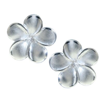 Ohrclips ca. 20 mm mattiert Champac-Flower