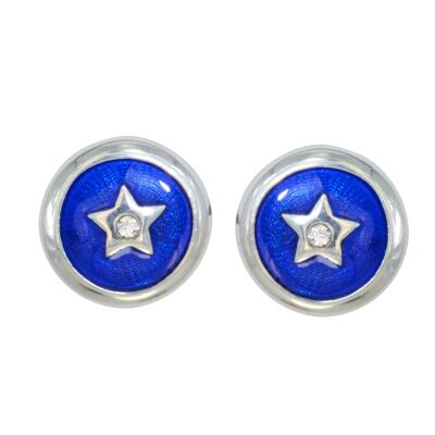 Ohrstecker Blue Star 925 Silber