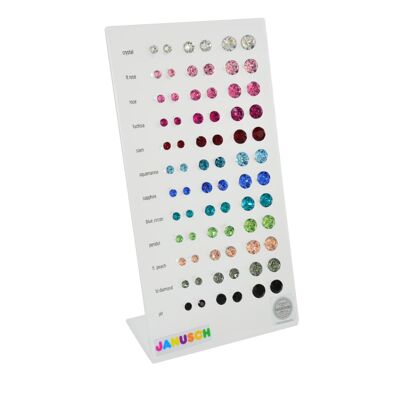 Display Ohrstecker mit Titanstift  in 3 Größen und 12 verschiedenen Farben