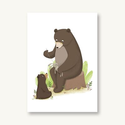Carte postale Meilleur grand-mère ours