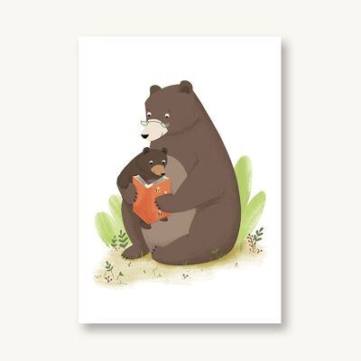 Postkarte Bester Opa Bär
