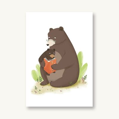 Carte Postale Meilleur Papy Ours