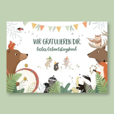 Postkarte Wir gratulieren Dir