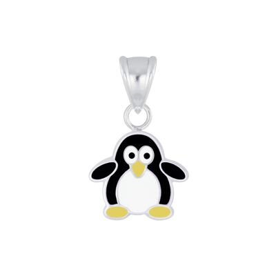 Anhänger Pinguin 925 Silber e-coated