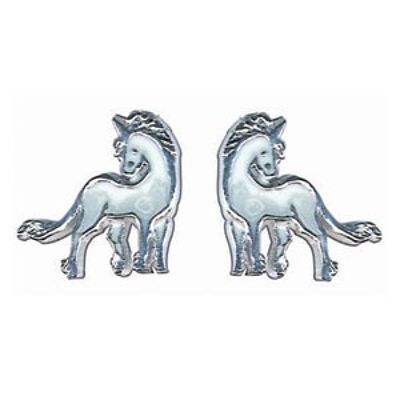 Einhorn Ohrstecker weiß 925 Silber