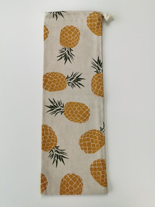 Sac tissu Ananas 38 x 13 cm