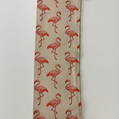 Flamingo fabric bag 38 x 13 cm
