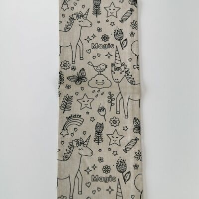 Unicorn fabric bag 38 x 13 cm