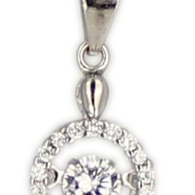 Kette 10mm Dancing Diamond rhodiniert 925 Silber 45 cm + 3,5 cm Verlängerung