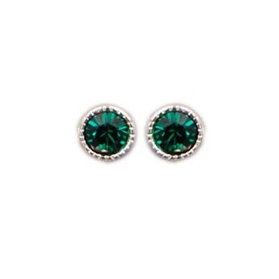 Ohrstecker Kristall 3mm in Emerald