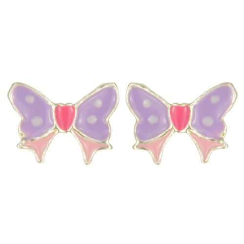 Ohrstecker lila/pink Schmetterling Schwalbenschwanz 925 Silber